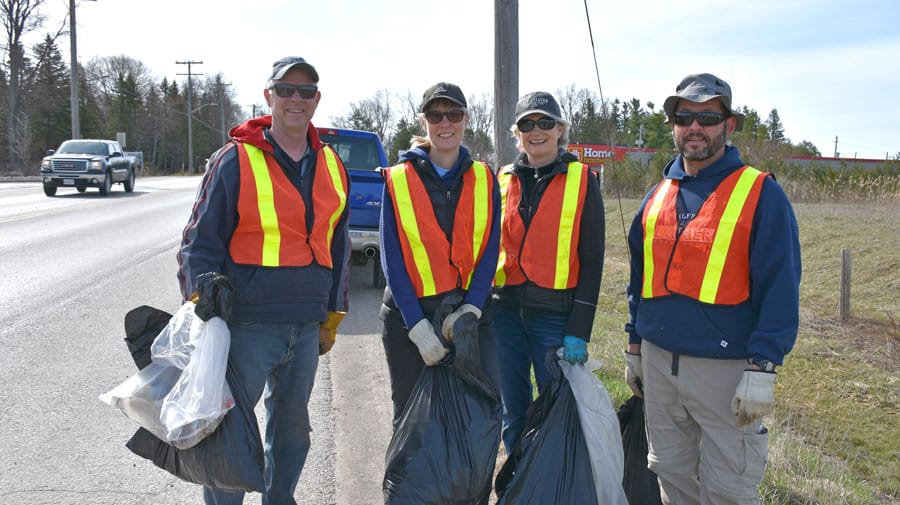 Elora's Knox Presbyterian members took part in roadside clean-up