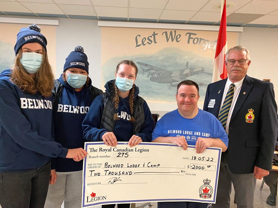 Fergus Legion makes donation to Belwood Camp and Lodge