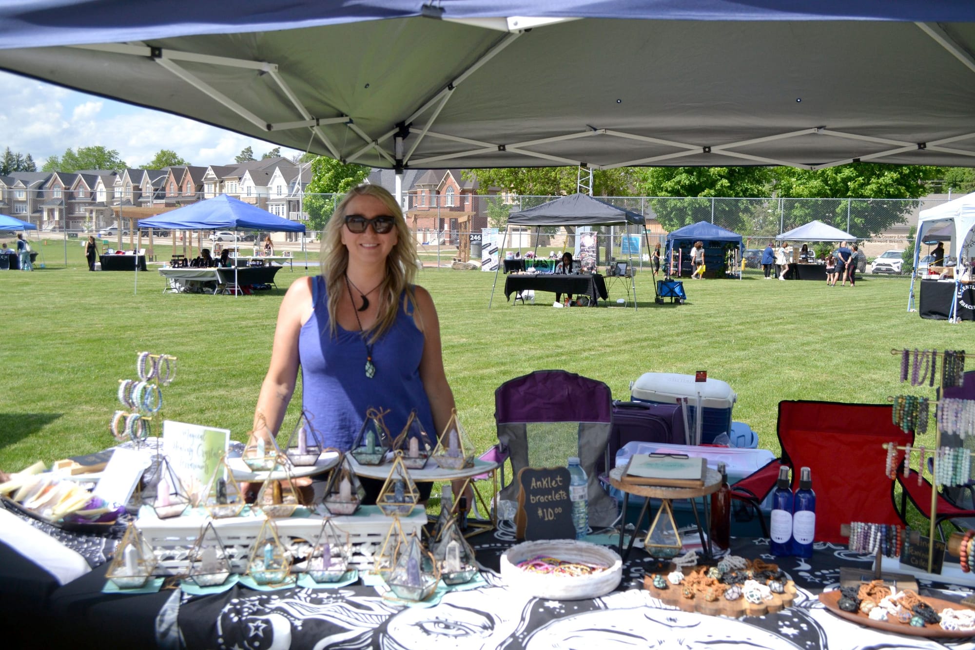 Sunshine and Stars Outdoor Market lit up Rockmosa Park