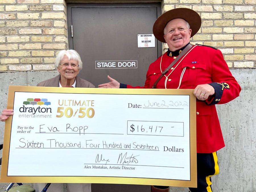 Drayton Entertainment volunteer wins $16,000 theatre 50/50 prize