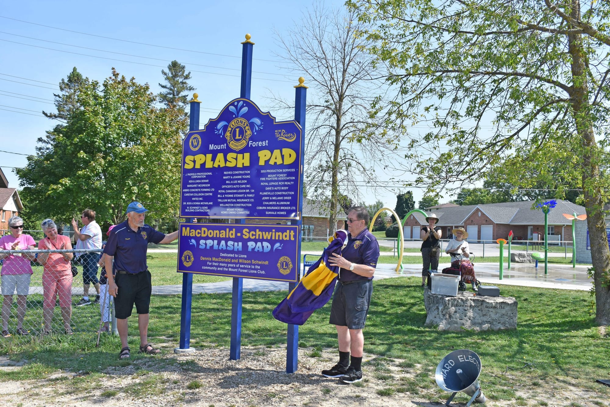 Mount Forest Splash Pad name sign unveiled