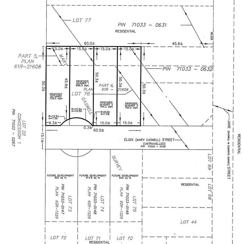 Town supports severance for Elgin Street lots