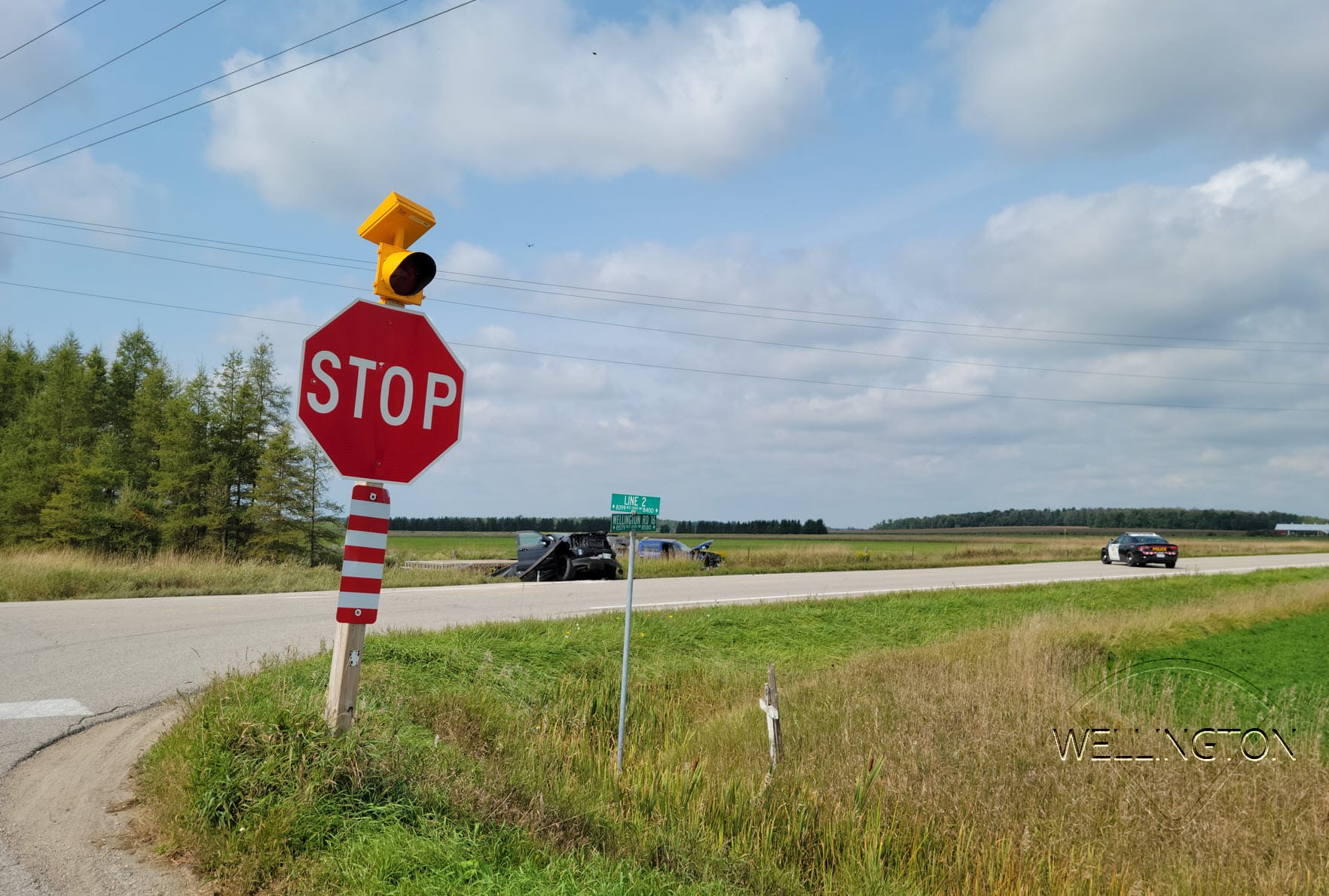 Wellington OPP continue investigating cause of collision that sent driver to hospital