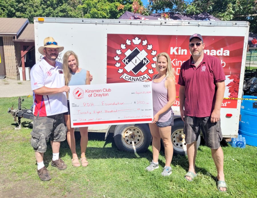 Drayton Kinsmen donate $2,800 to Shine Your Light Sunflower Tour