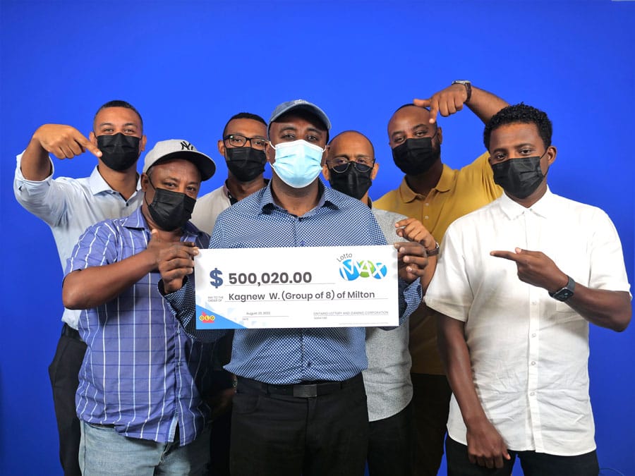 Eight friends share $500,000 lottery win