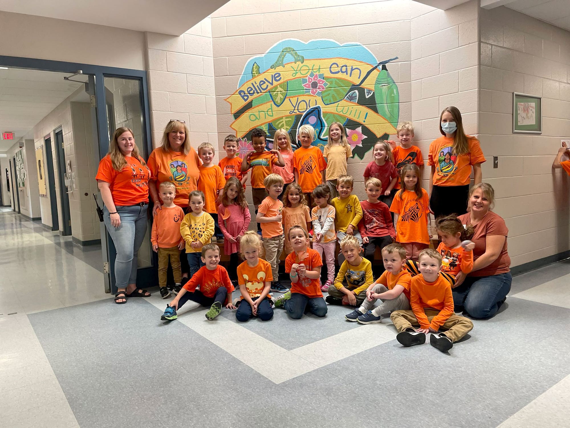 Students at St. Joseph Catholic school wore orange shirts for Truth and Reconciliation Day