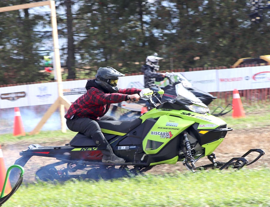 Snow machines take to the turf for Optimist grass drags