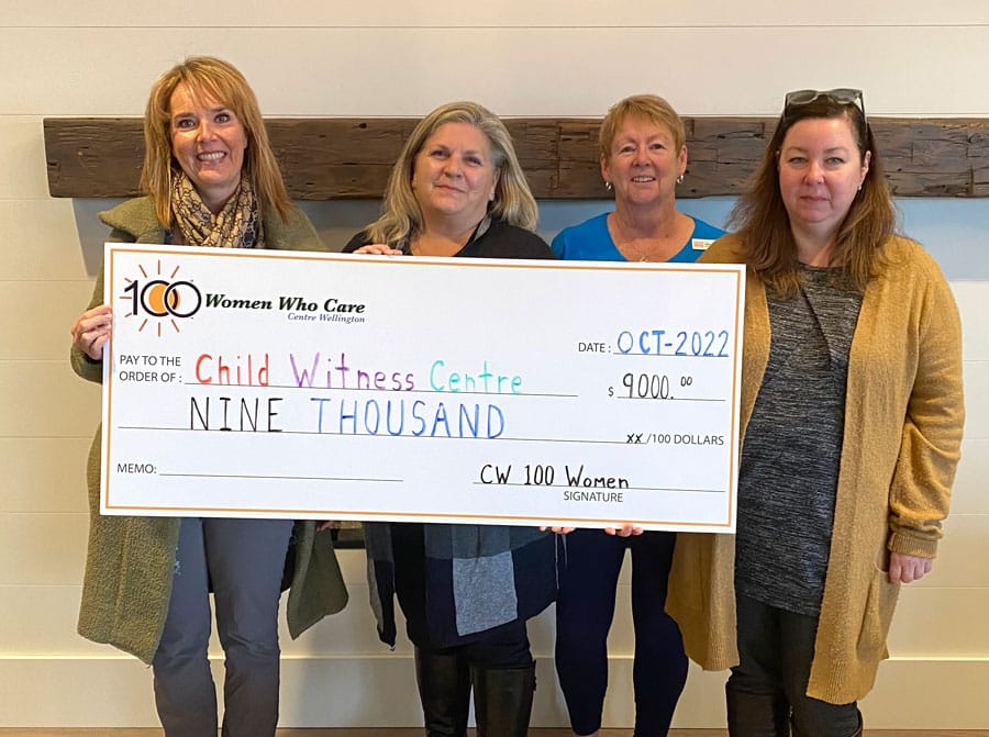 100 Women Who Care Centre Wellington donate $9,000 to Child Witness Centre