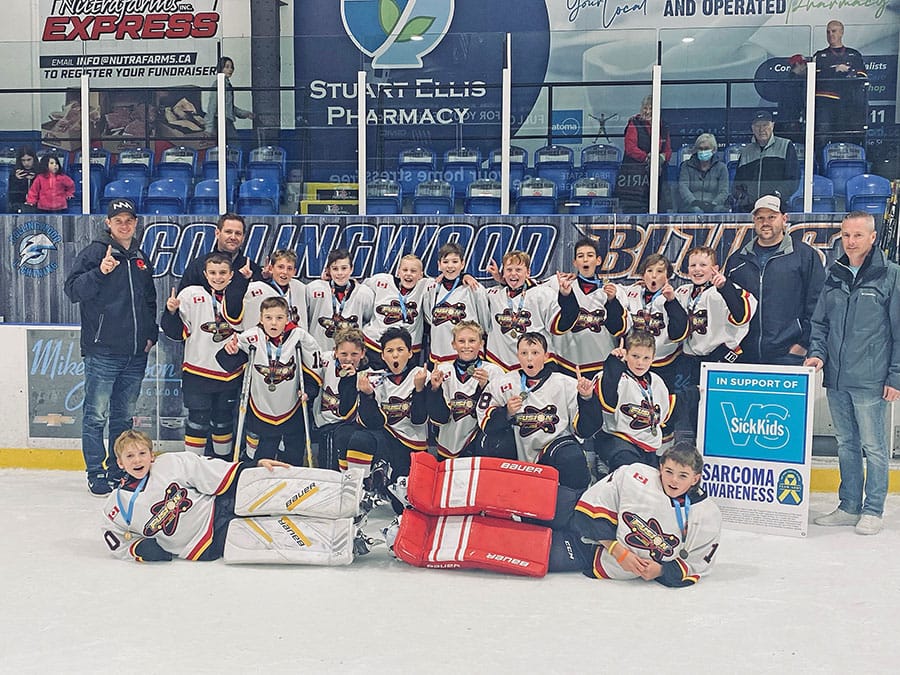 Centre Wellington Fusion U12 tournament champions in Collingwood