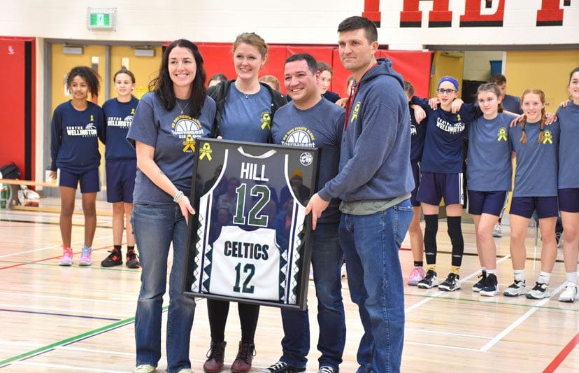Centre Wellington Celtics retire Addison Hill’s number