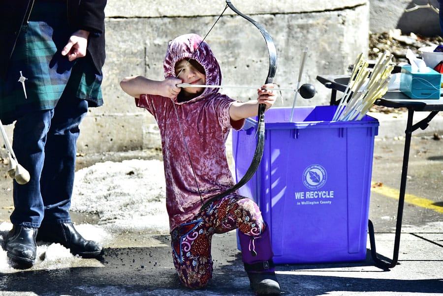 Fergus mad about  plaid on Tartan Day