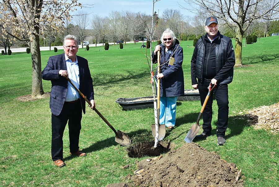 Tree planting for Earth Day