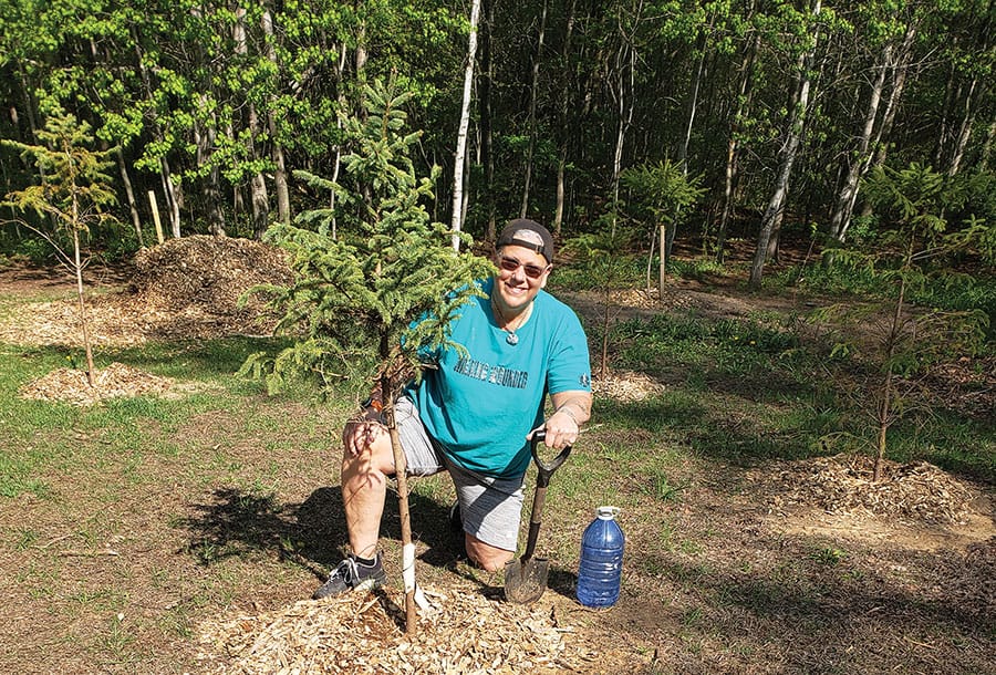 Tree planting at the Fergus Dog Park