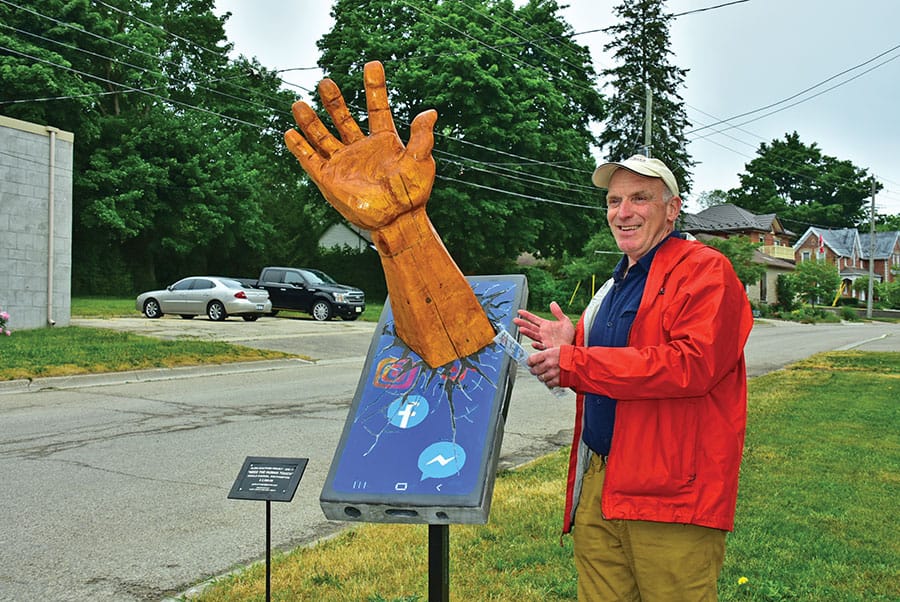 Artist unveils thought- provoking piece in Elora Sculpture Project