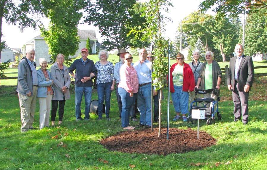 Clifford and District Agricultural Society plants tree in memory of Georgie Hutchison