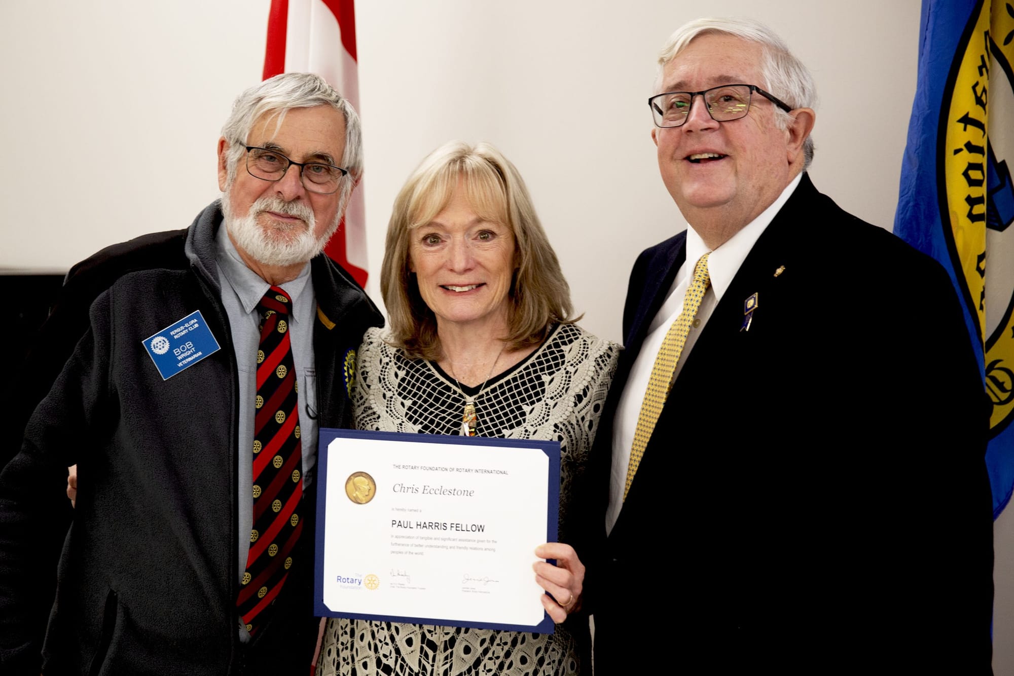 Rotary volunteer honoured with Paul Harris Fellowship