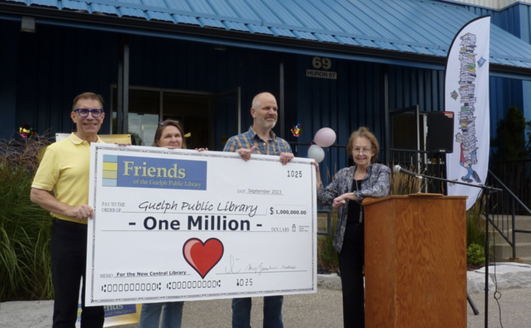 Friends of the Guelph Public Library donate $1 million