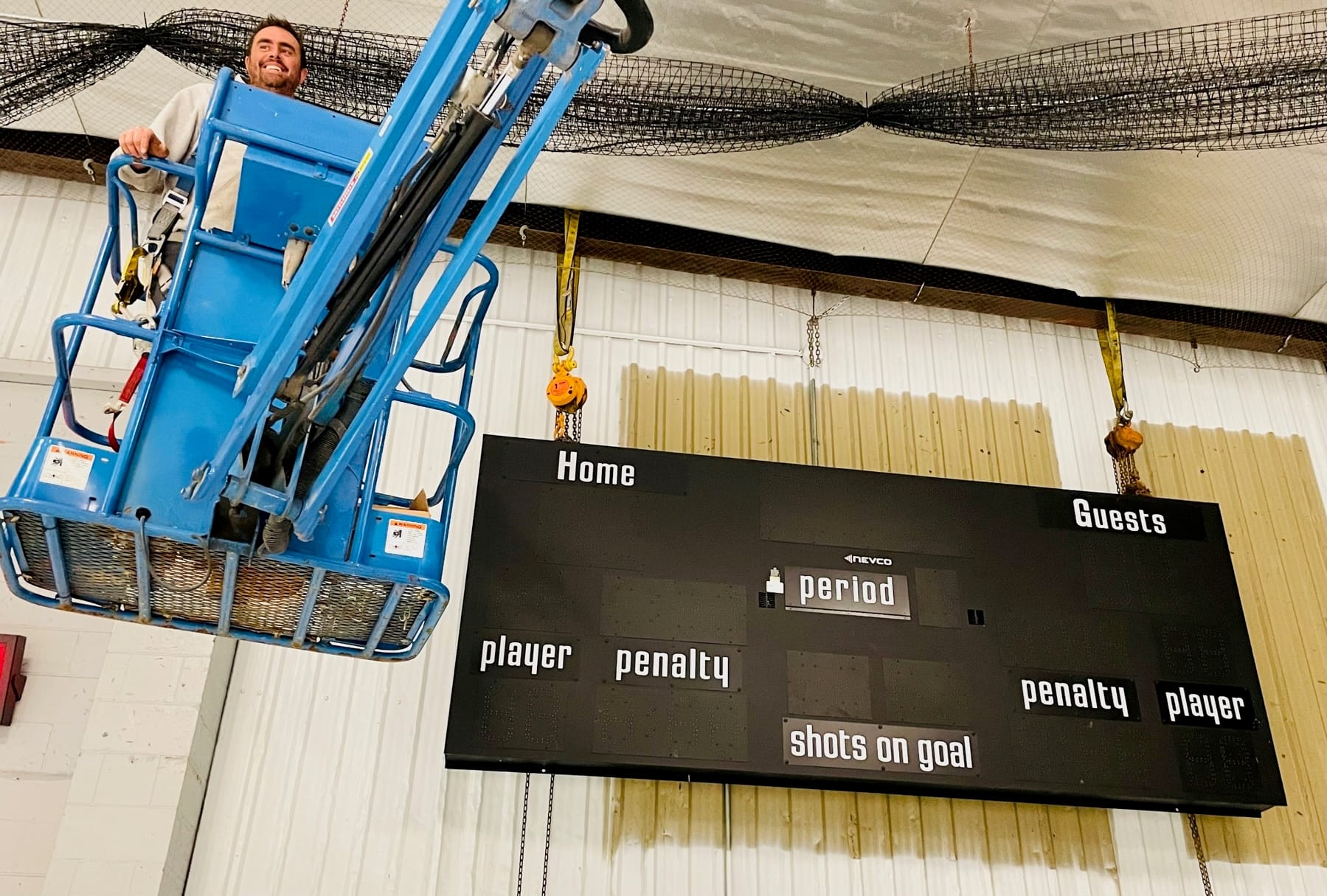 New scoreboard at Centre 2000