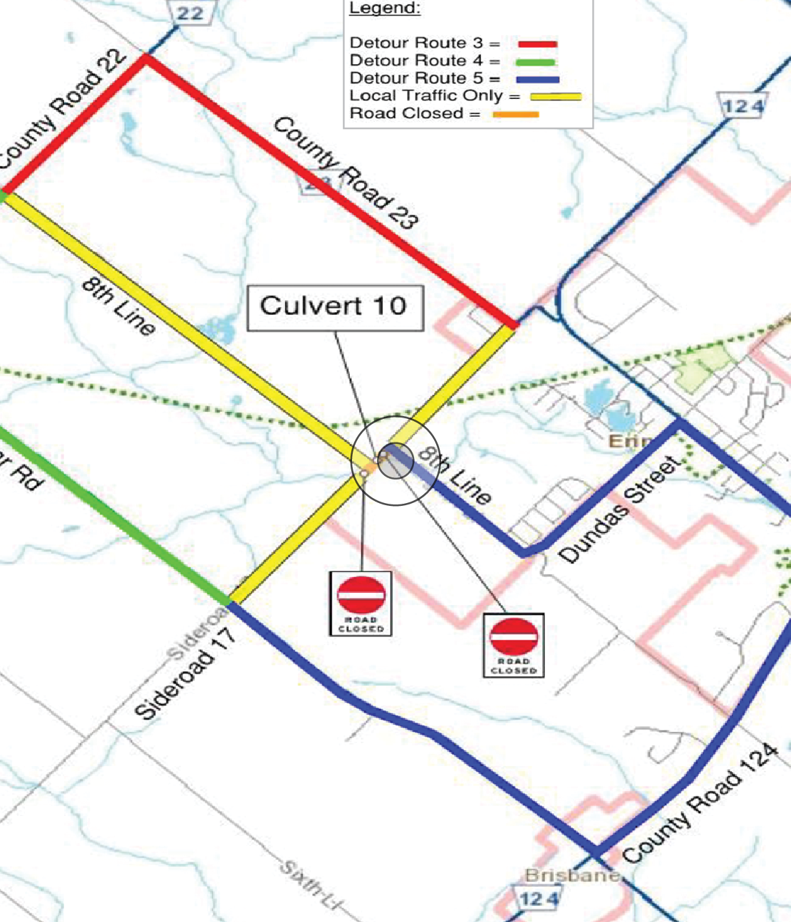Sideroad 17 to remain closed until February