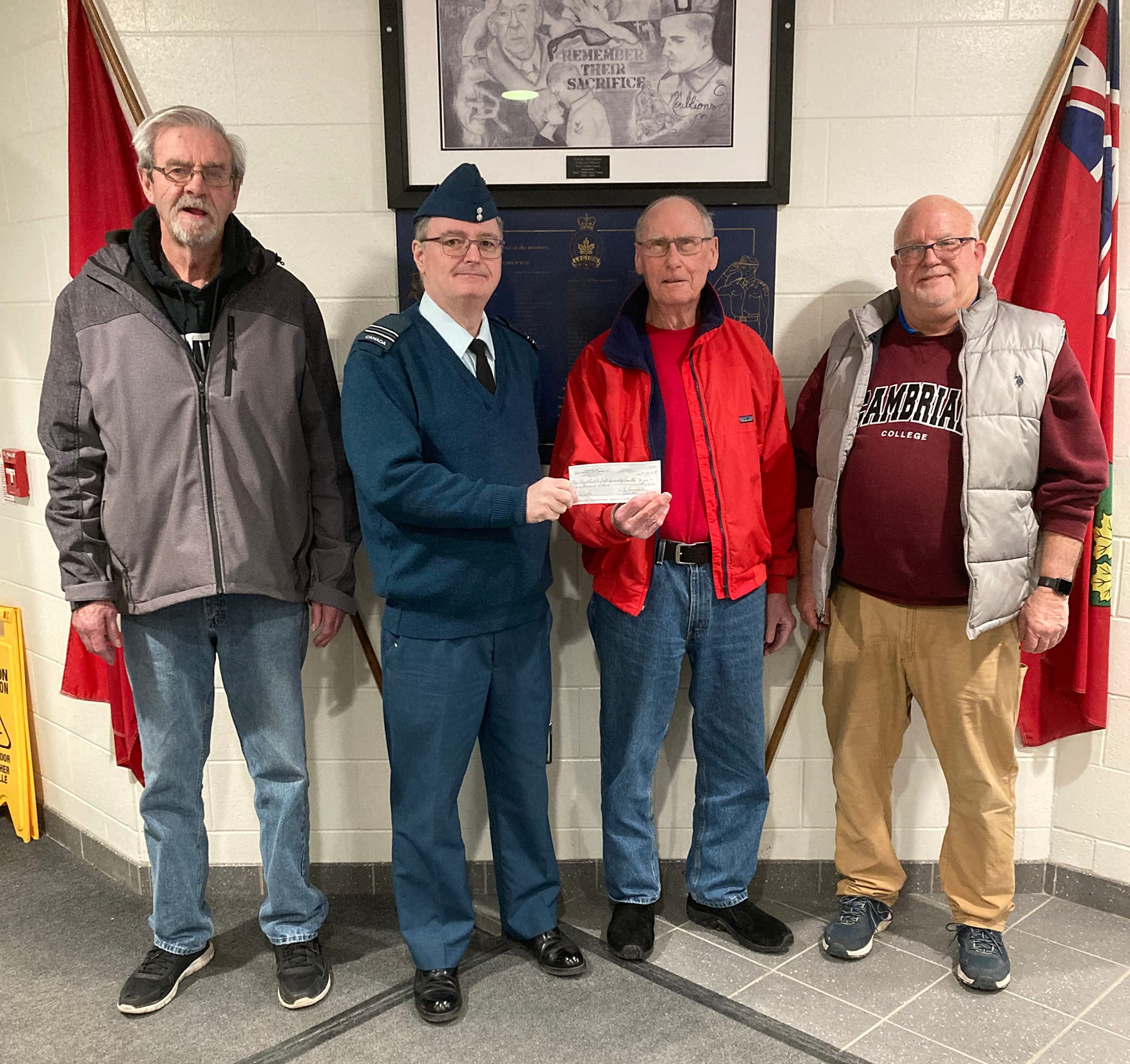 Mount Forest Legion donates to Mount Forest Air Cadets and Girl Guides of Canada
