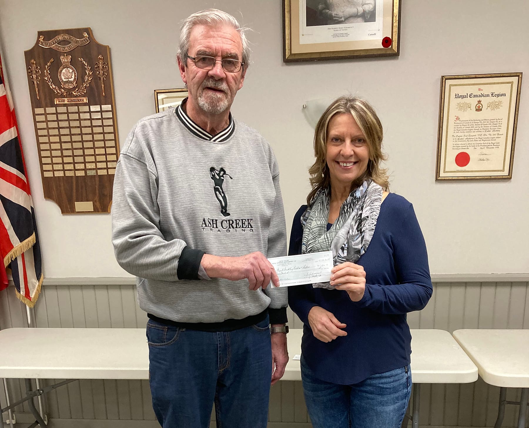 Mount Forest Legion Catch the Ace donates to local organizations