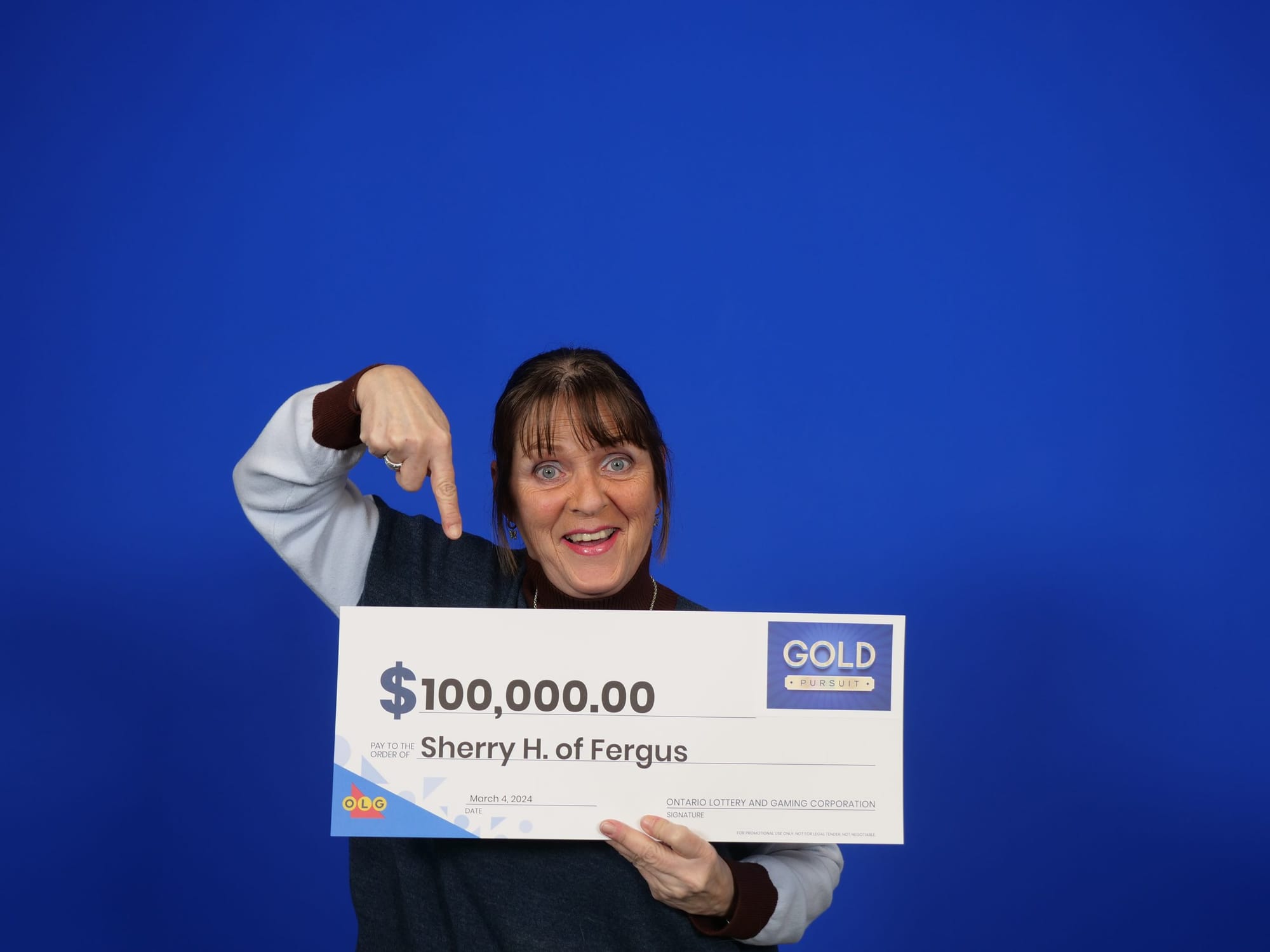 Sherry Humber wins $100,000 prize with Instant Gold Pursuit