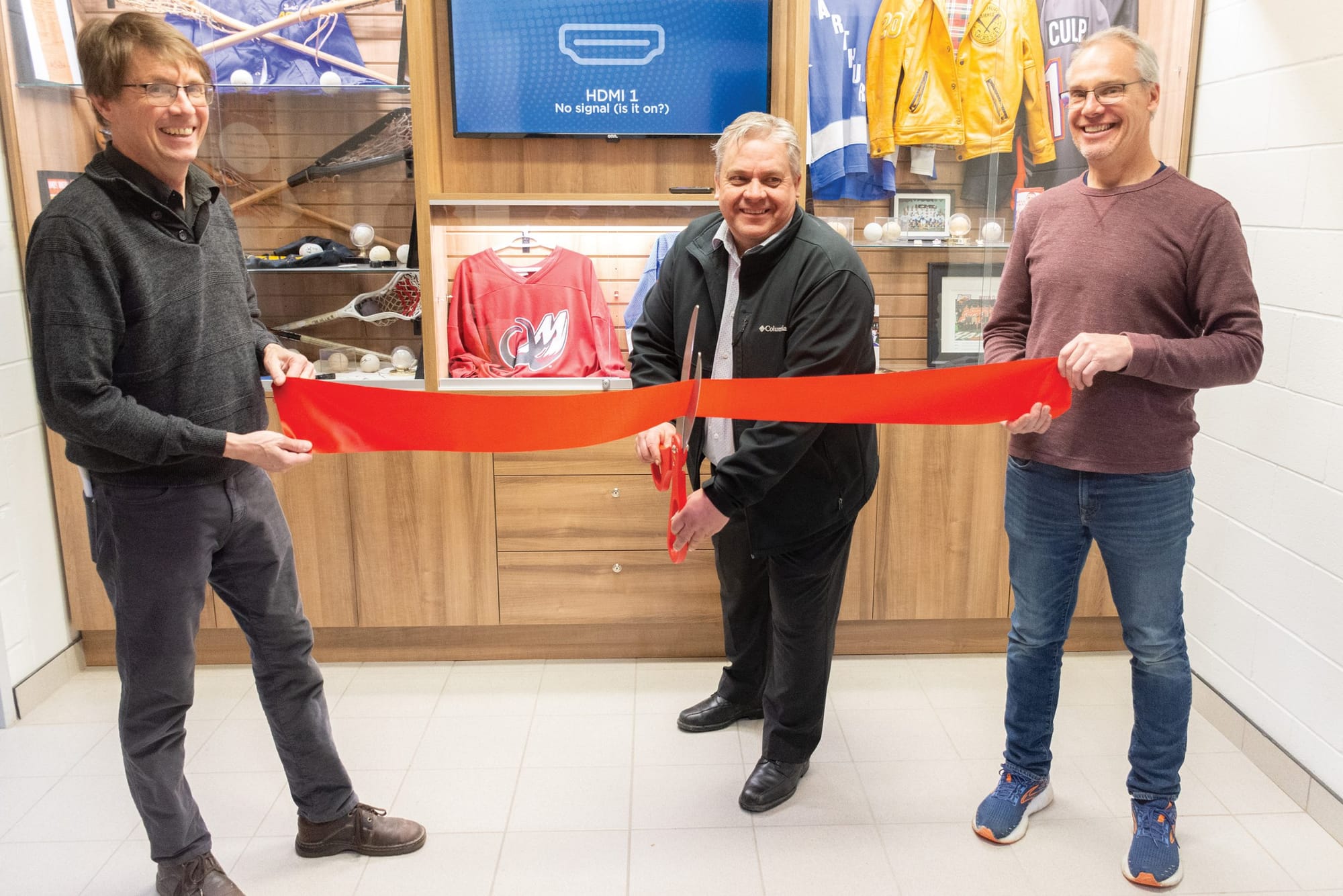 Lacrosse memorabilia on display in Arthur