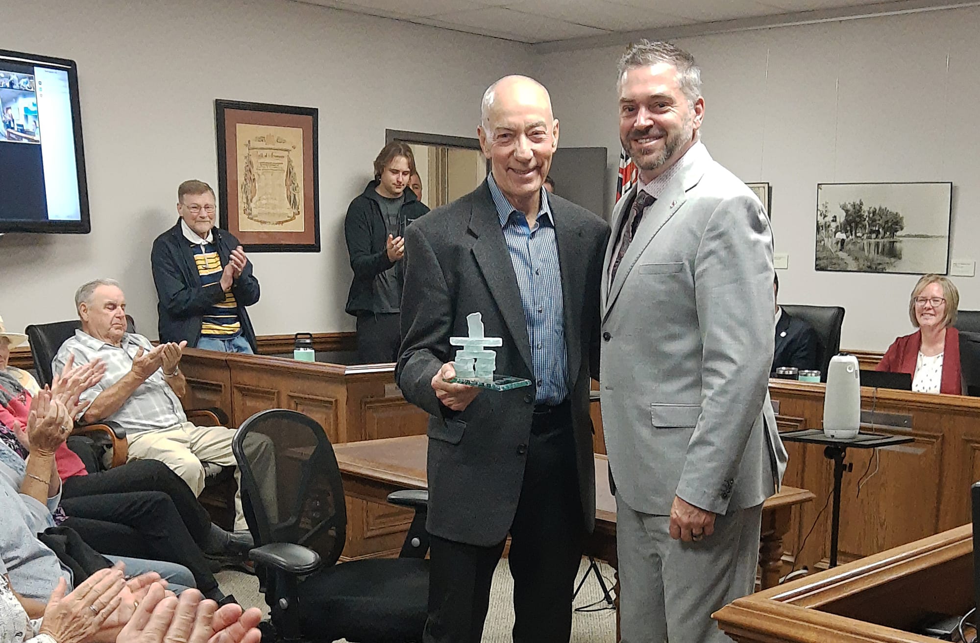 Volunteer of the Year recipient Ken Williams draws a crowd