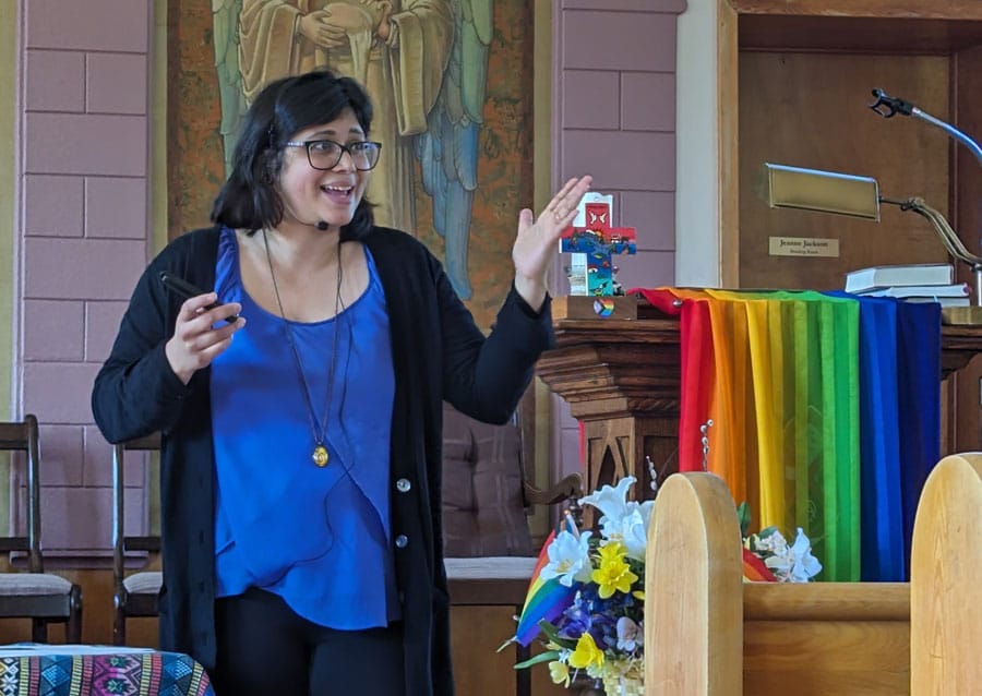 Karishma Rego speaks at local church