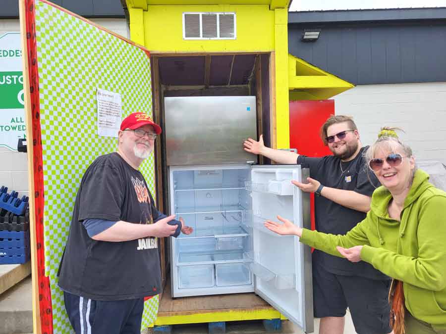 Fridge donation to free pantry