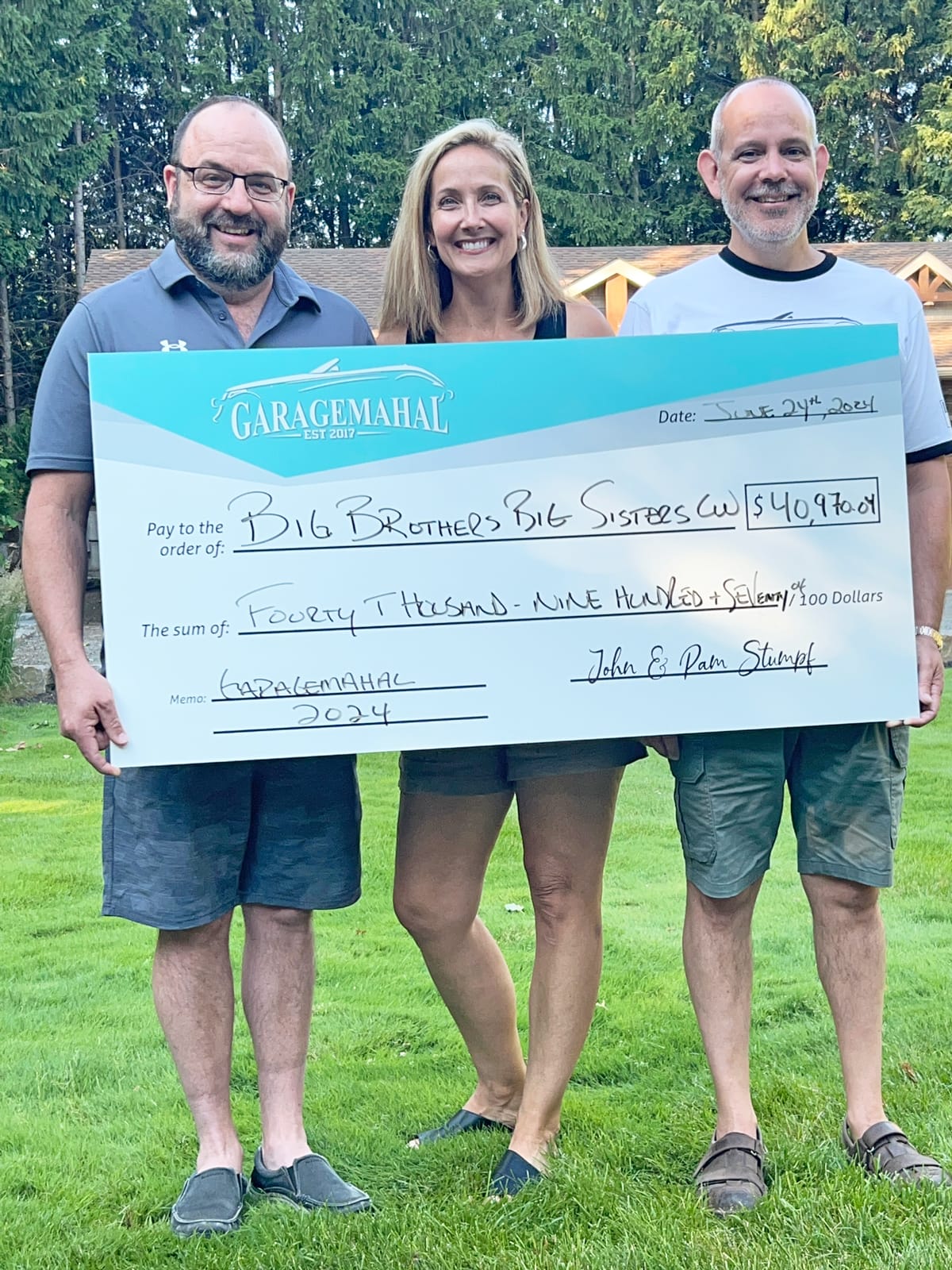 Generous donation to Big Brothers Big Sisters of Centre Wellington