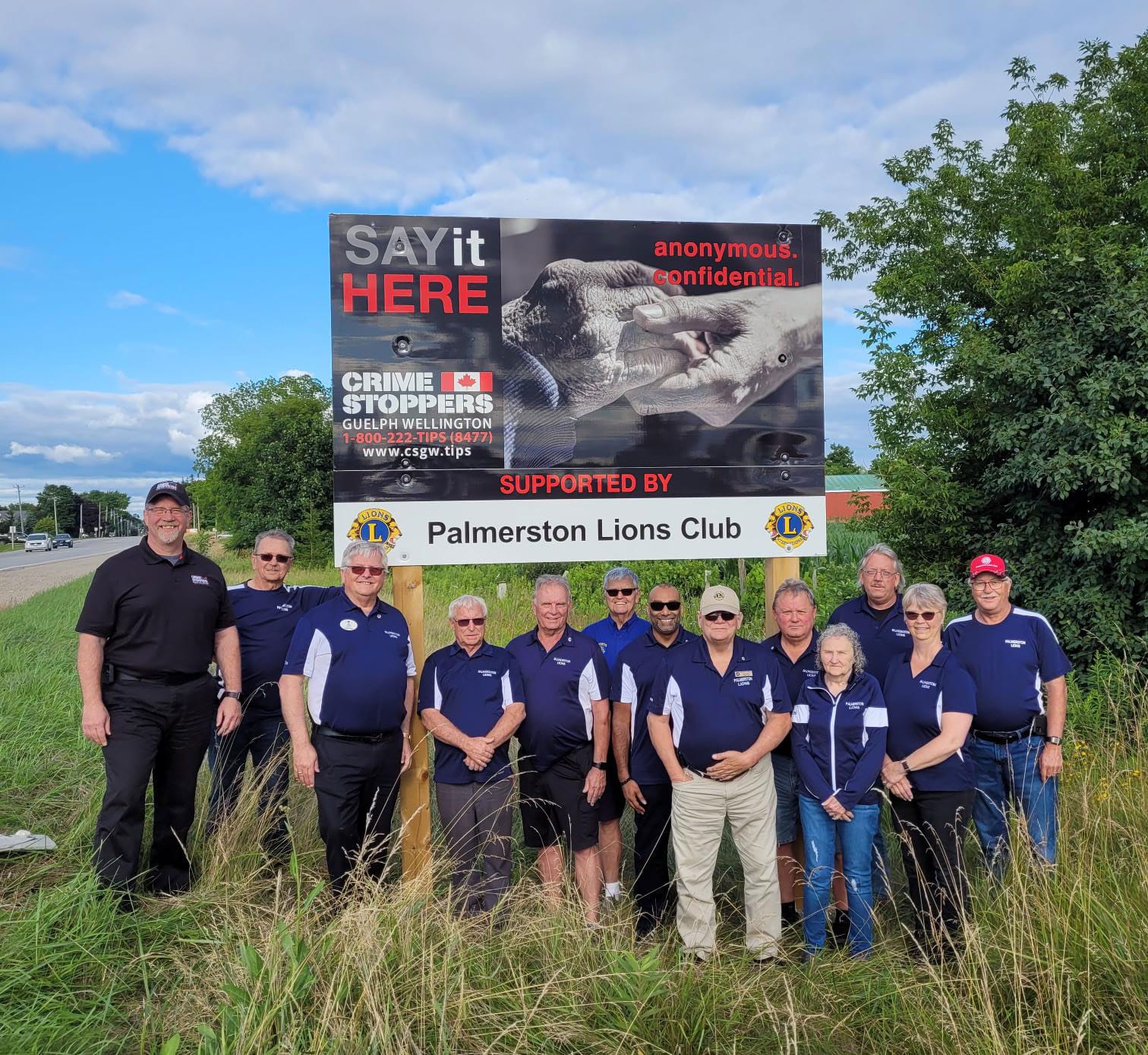 Palmerston Lions Club supports new Crime Stoppers sign