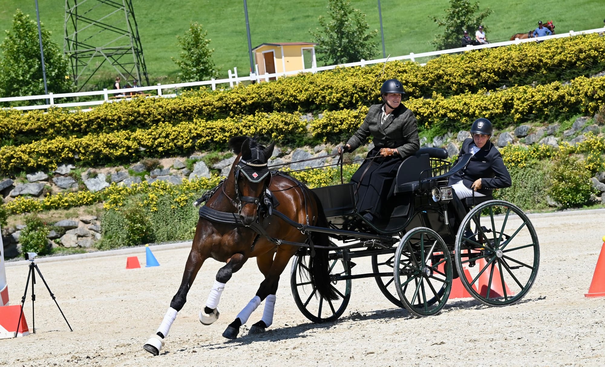 Two local athletes competing in Driving World Championship