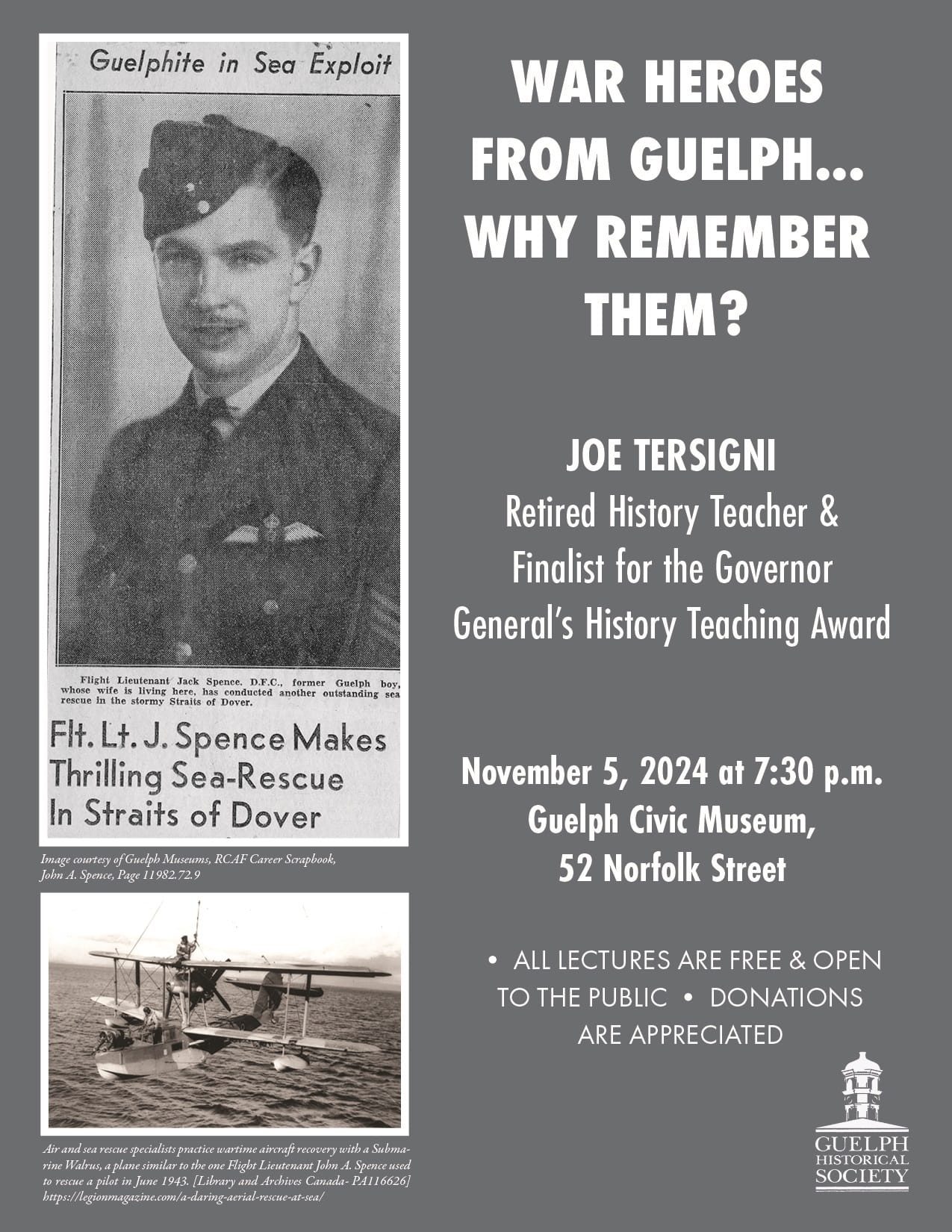 War heroes presentation coming to Guelph Civic Museum