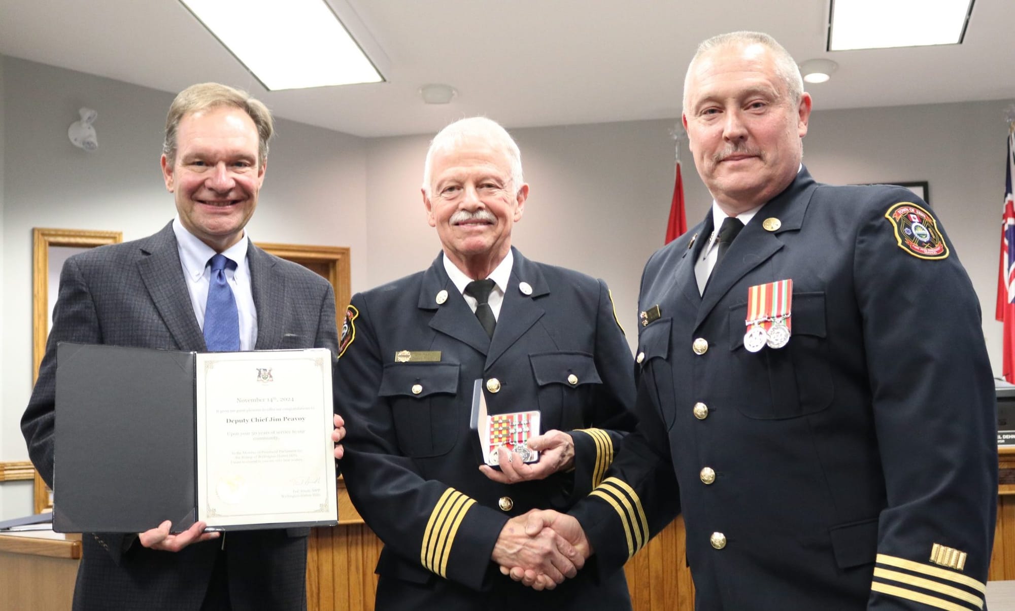 Erin's deputy fire chief Jim Peavoy recognized for 50 years of service