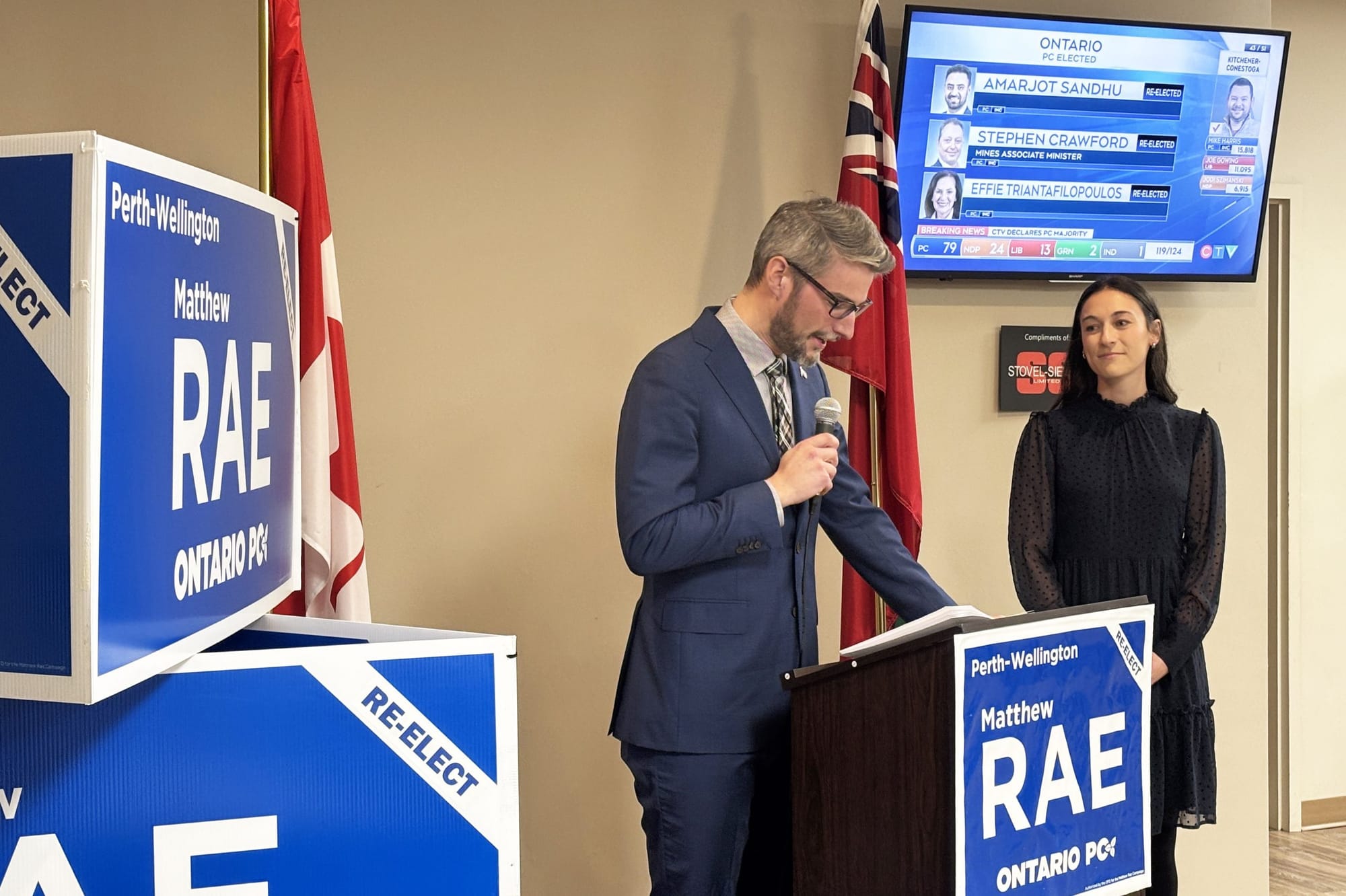 PC incumbent Matthew Rae wins big in Perth-Wellington
