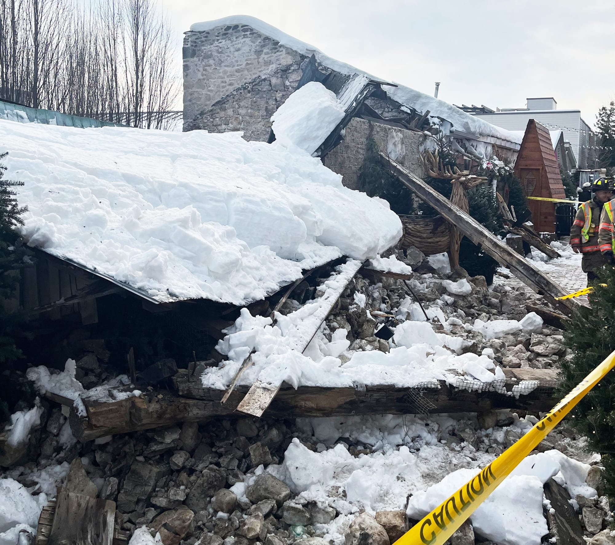 Abandoned building collapses in Elora