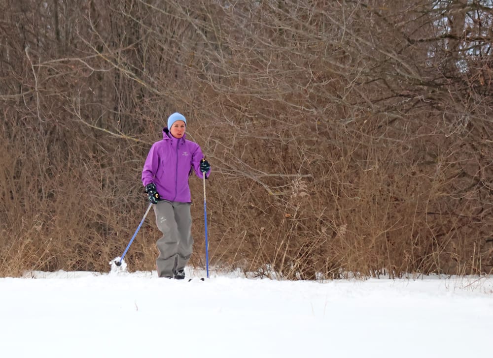 Snowy trails great for skiing