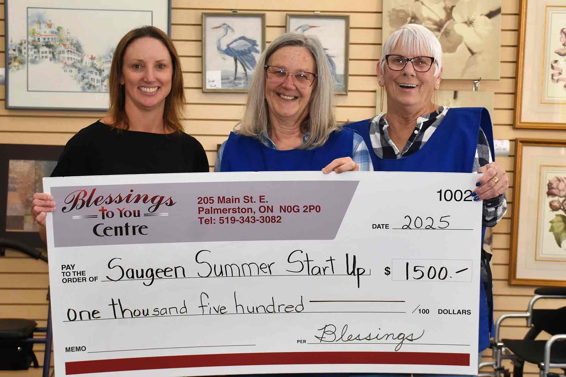 Blessings to You supports Saugeen Summer Student Start-up Program