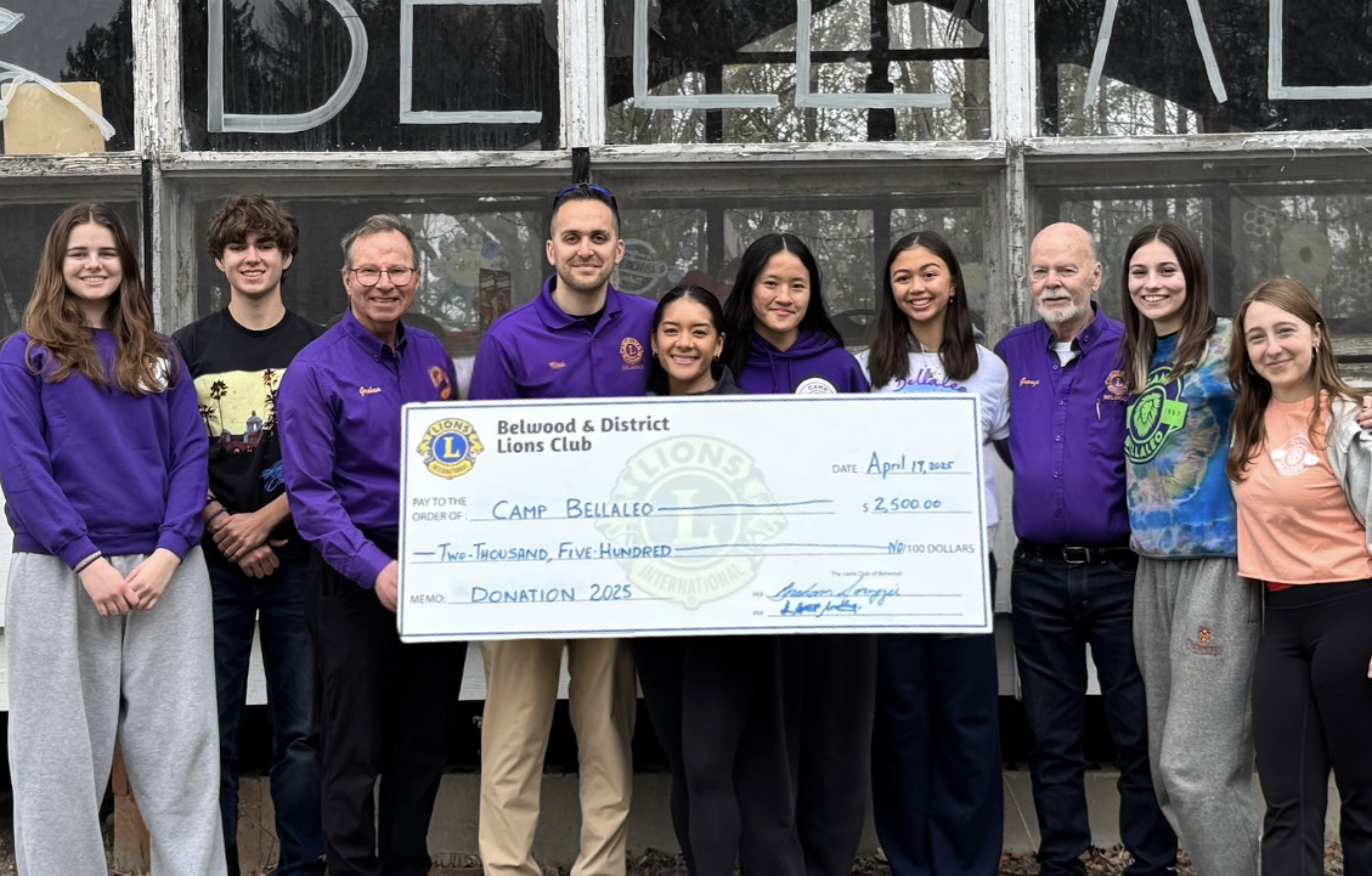 Belwood Lions Club helps send kids to Camp Bellaleo