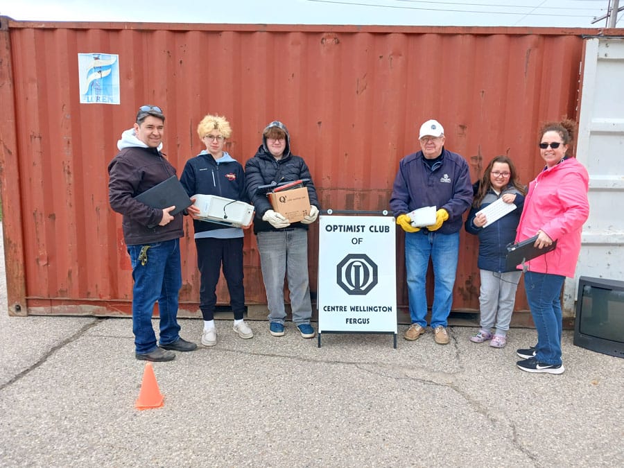 Optimist Club of Centre Wellington-Fergus held an electronic waste collection