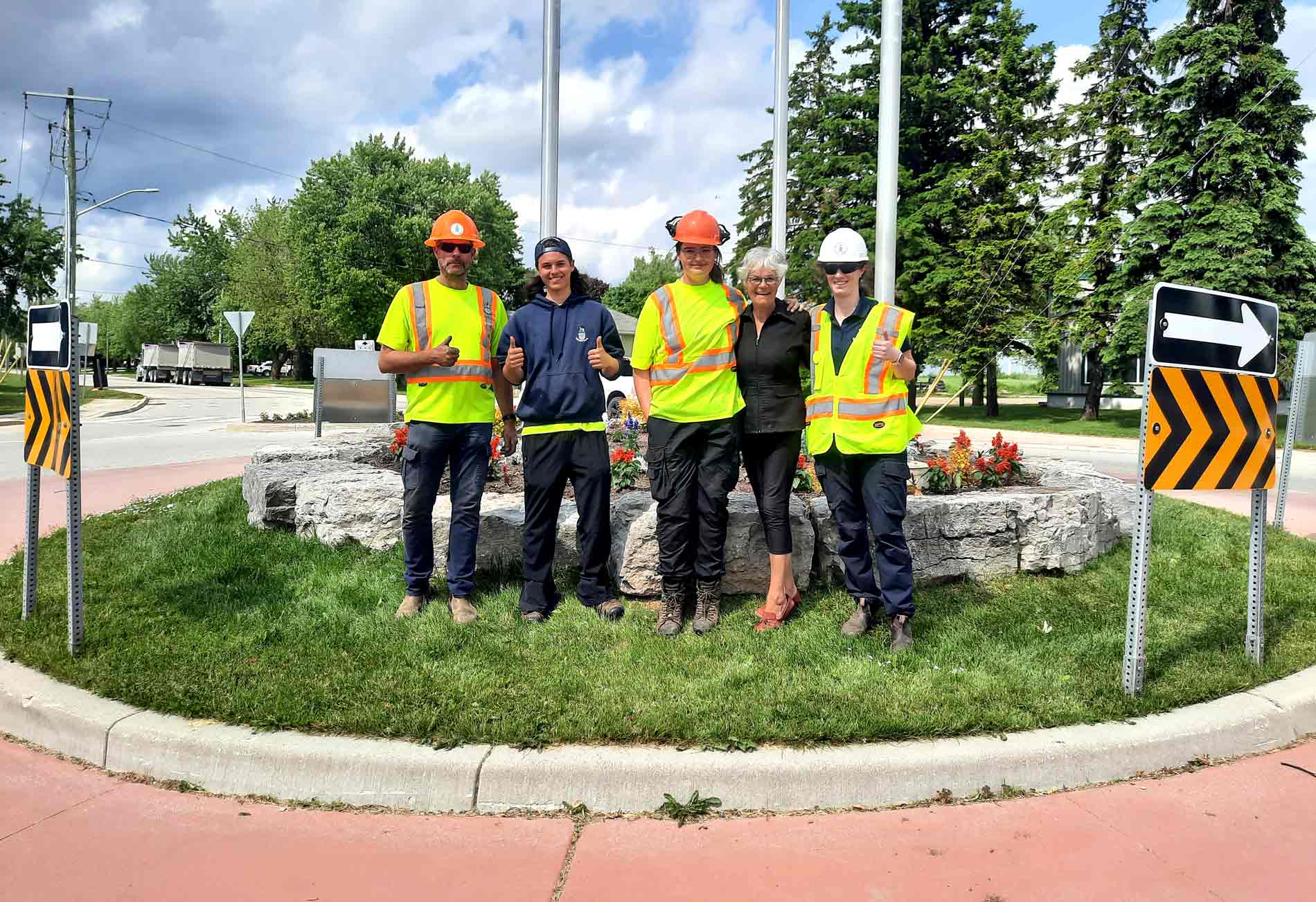 County partners with local  groups on roundabout planting