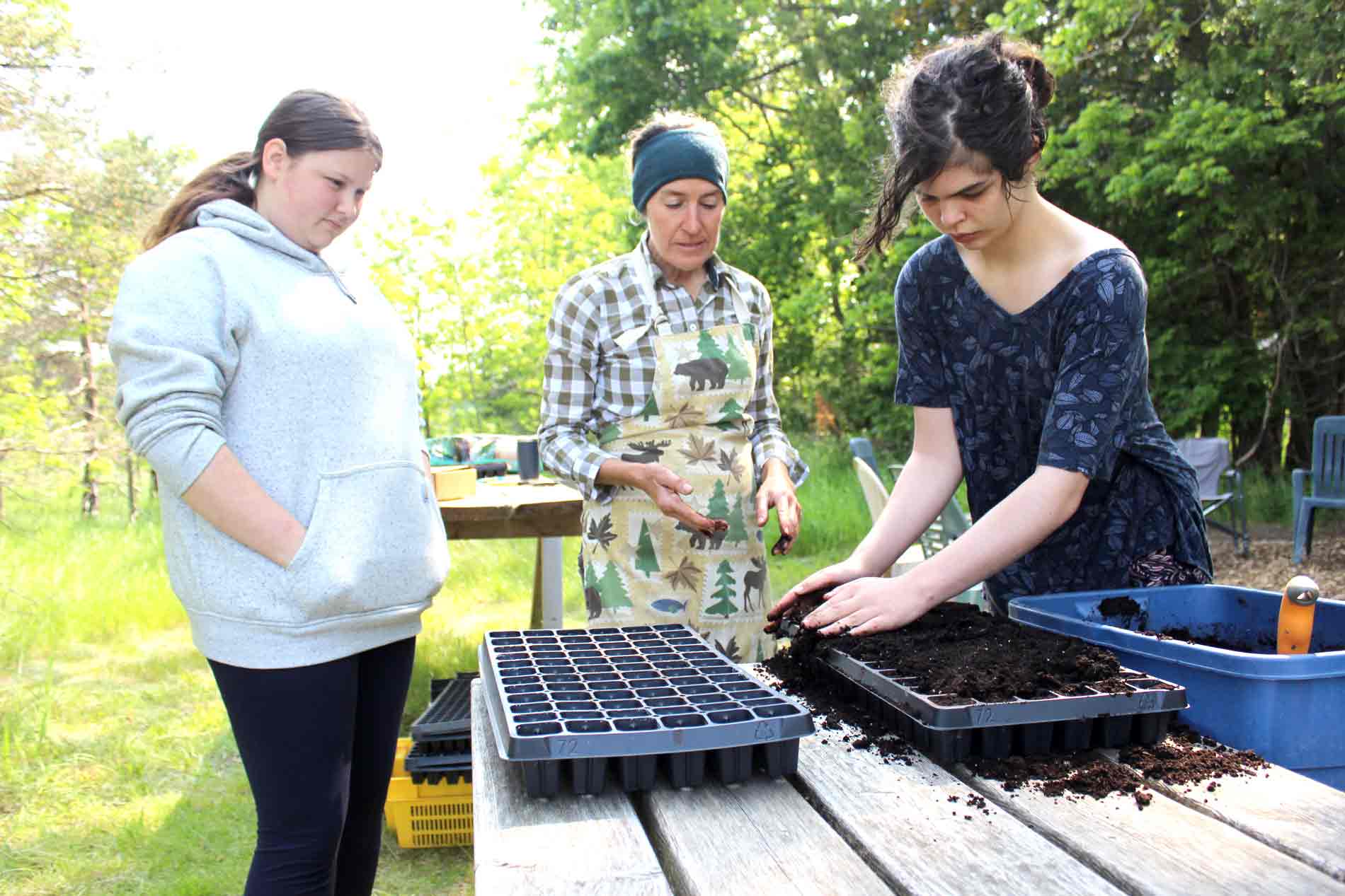 Students learn about growing veggies, food security