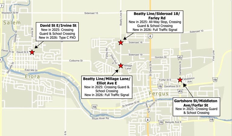 Crossing guards coming to four intersections in September