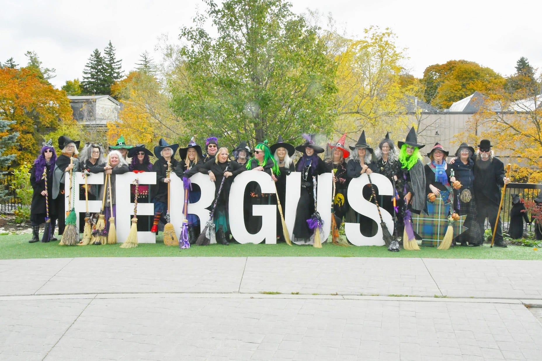 Fergus community trick-or-treats in downtown area