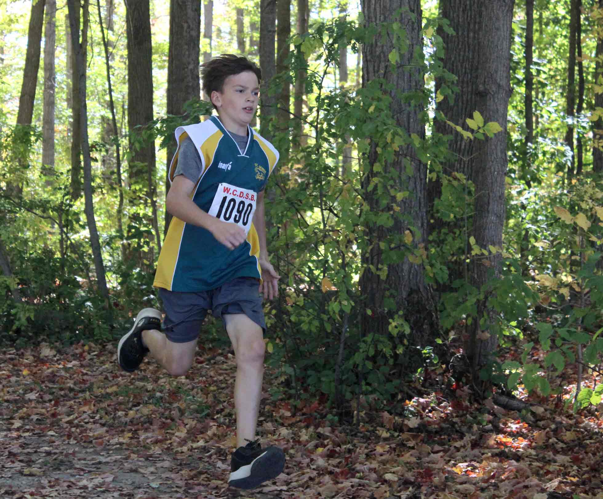 Catholic elementary students run cross country at Fergus sportsplex