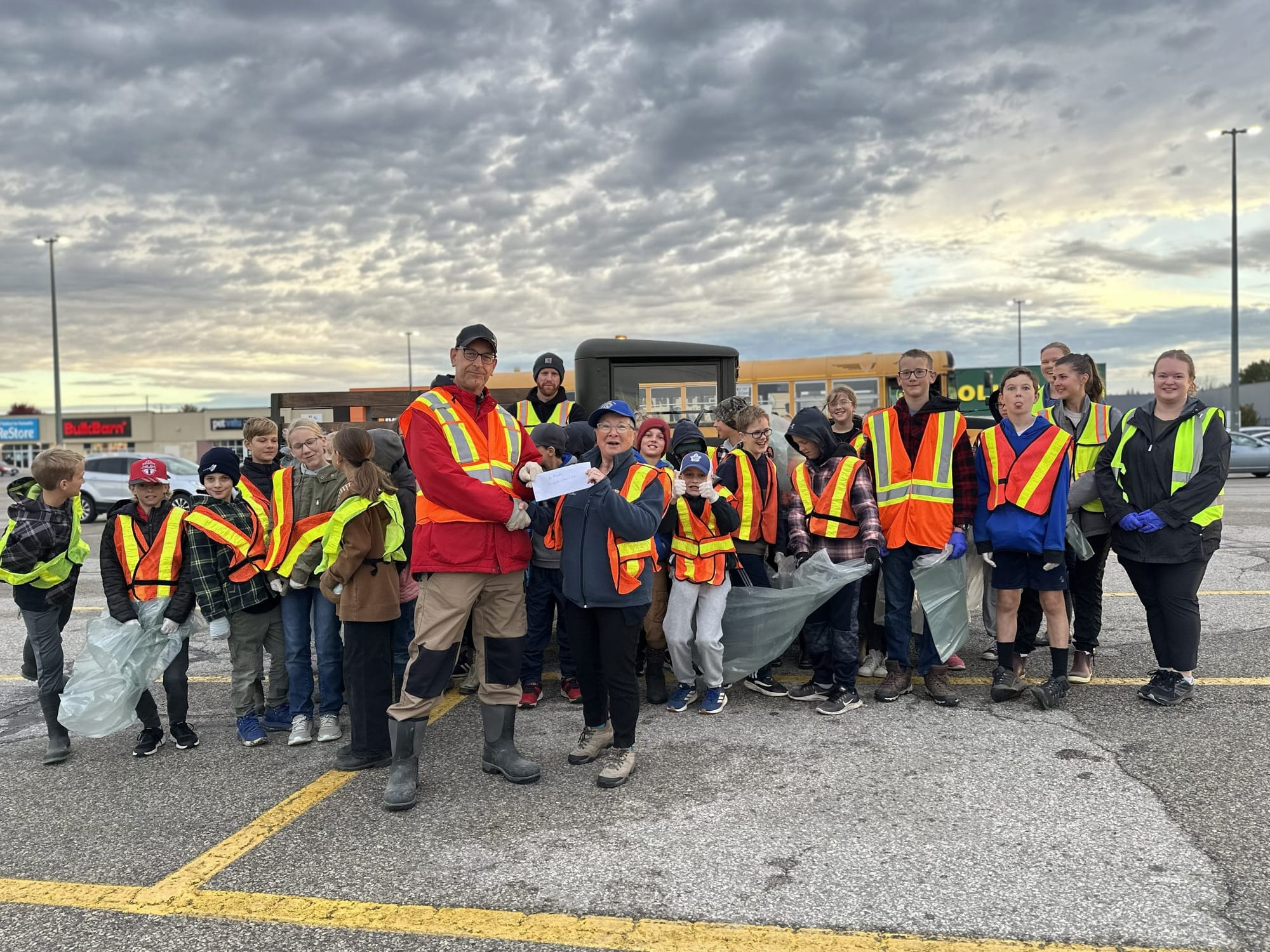 Students join Fergus Lions Club for annual roadside cleanup