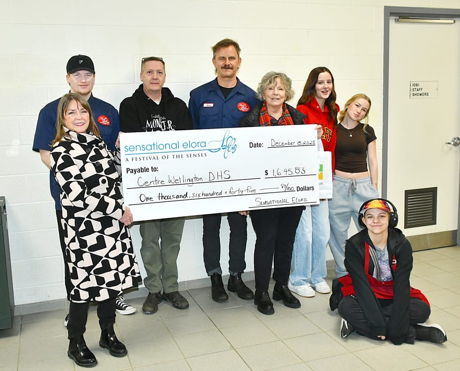 Sensational Elora donates to CW Eats, Centre Wellington Foodbank