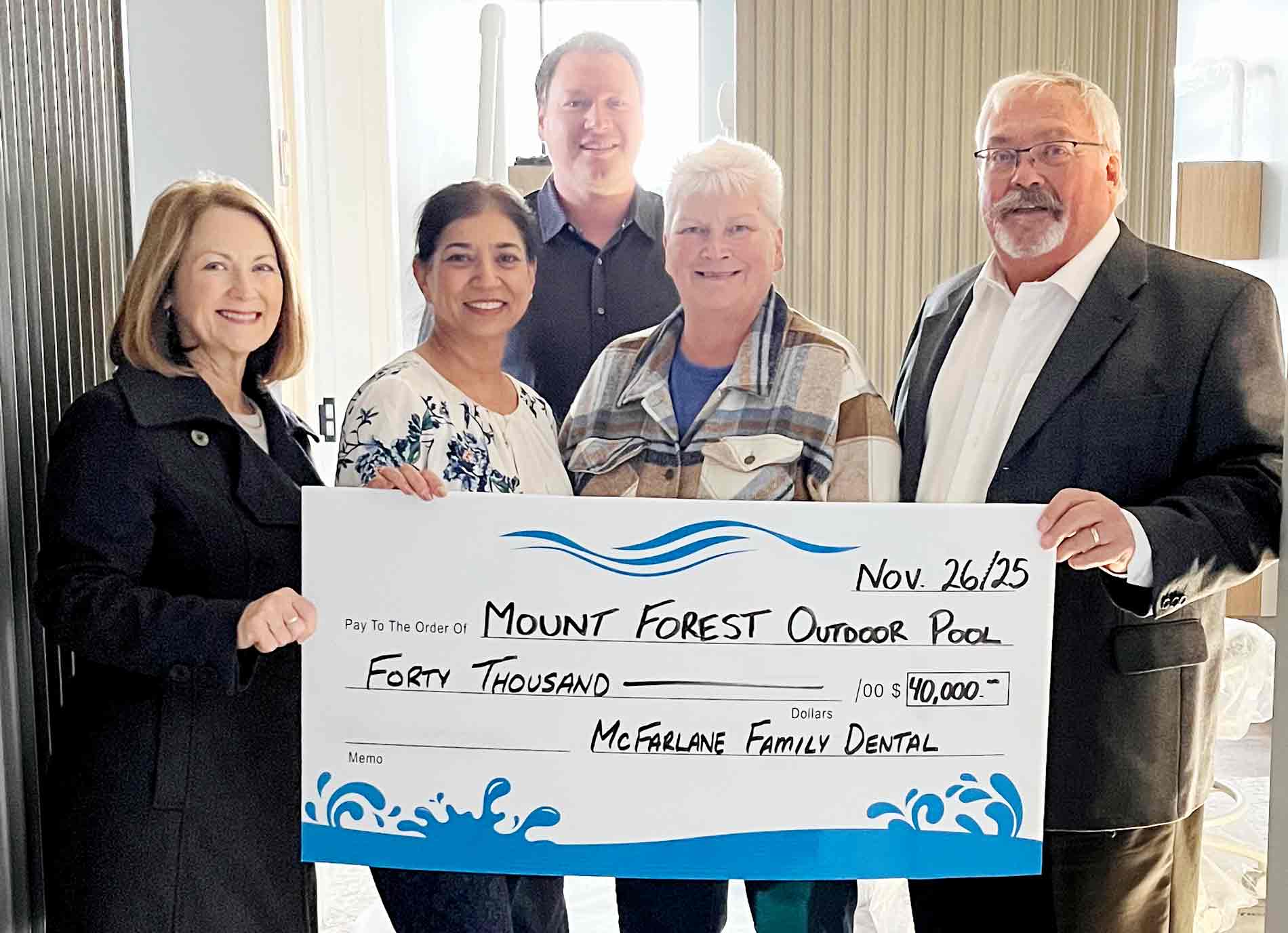 Dentists pledge $40,000 to new pool