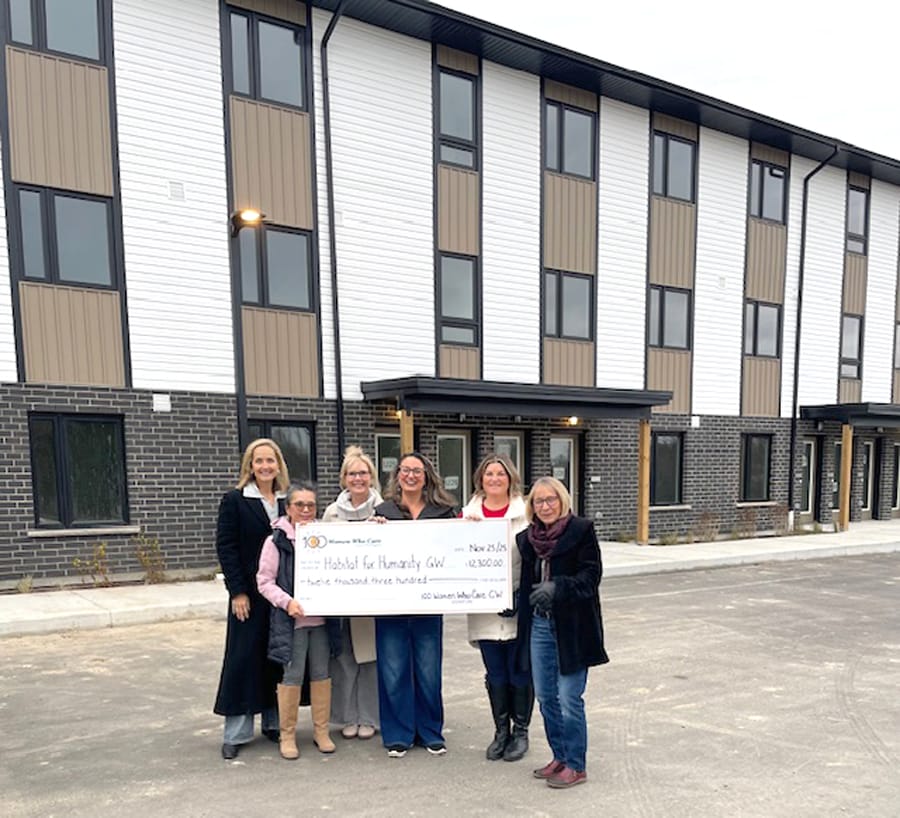 100 Women Who Care Centre Wellington donate to Habitat for Humanity Guelph Wellington